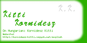 kitti kornidesz business card